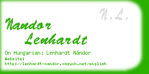 nandor lenhardt business card